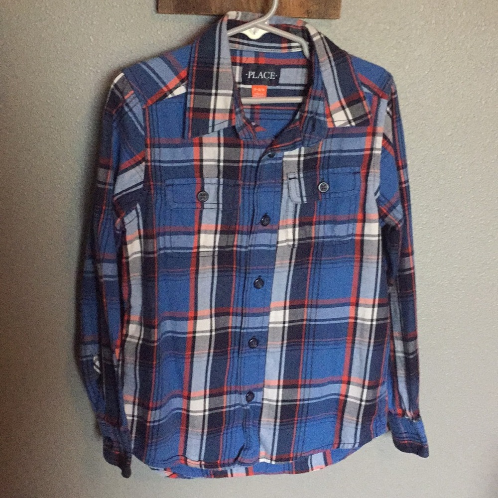 Boys Children’s Place Flannel Button-Up (5/6)